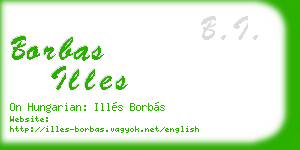 borbas illes business card